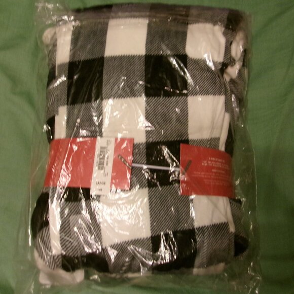 Sleep Chic 2-Piece Pajama Top Bottom Set Size Large Black Buffalo Plaid NEW NWT - Picture 5 of 7